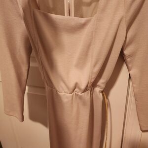 Alice + Olivia Beige Long Sleeve Dress